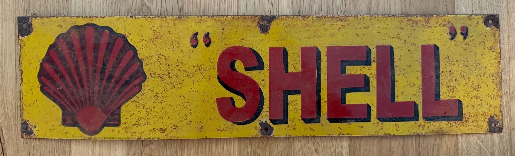 Shell Insegne: Shell Emailschild / Emaille Schild – Usato da Bremgarten b. Bern venduto da airline-trolley