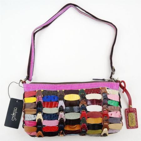 Octopus Denmark Damen Tasche Clutch Ledertasche Koboru/Multi