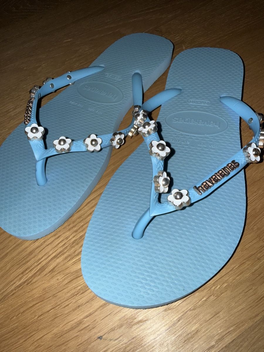 Havaianas Damenschuhe: Original Blauen Blumen Havaianas – Gebraucht aus Bottmingen von Itsclaire 2
