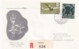 Erstflug SAS Genf - Monrovia (Liberia) 1960, ab FL