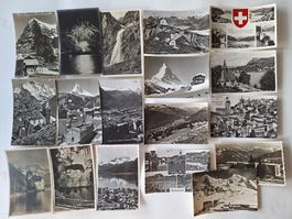 50 Stück alte Ansichtskarten Schweiz,  Kleinformat  (14)