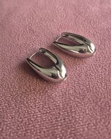 Orecchini da donna color argento, design moderno