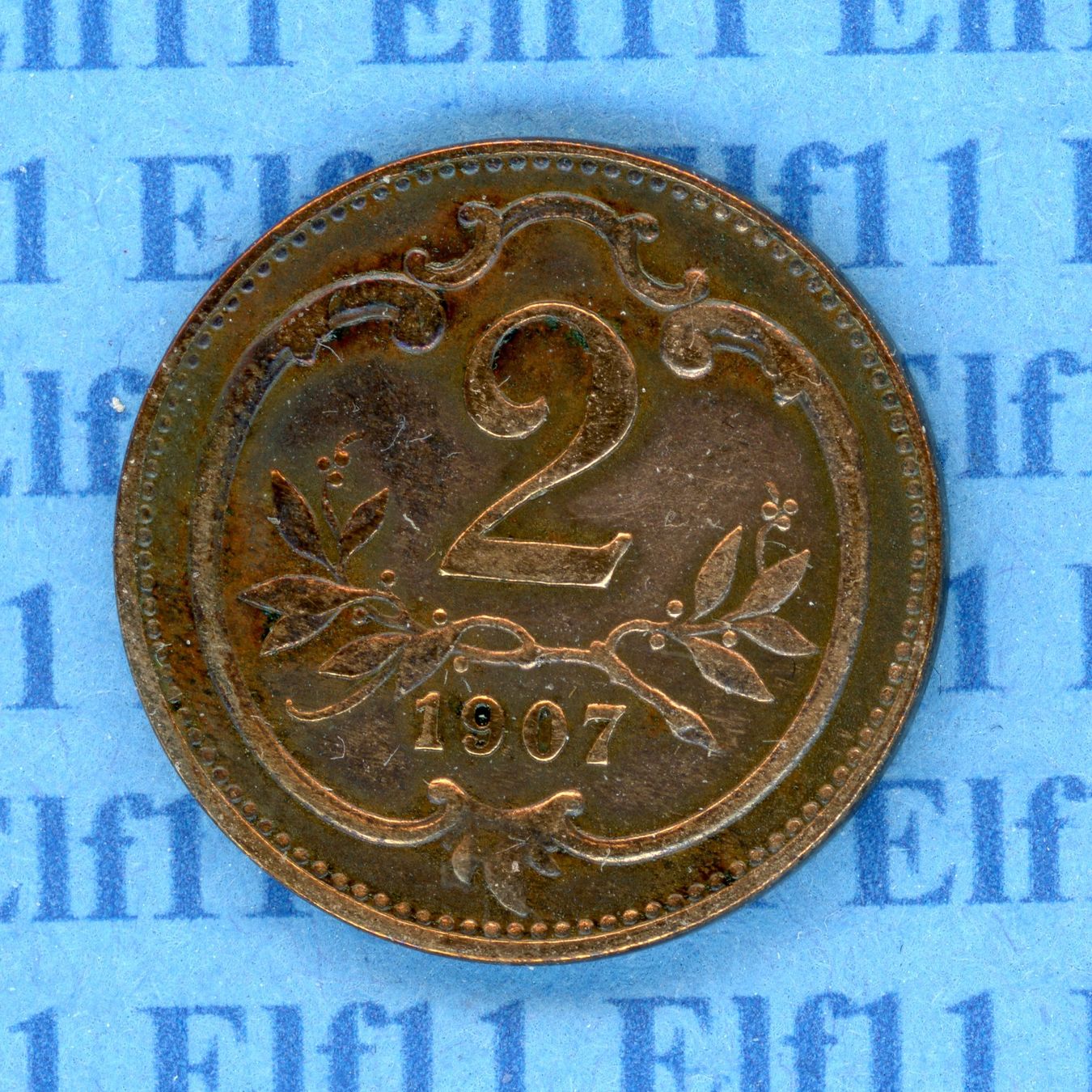 Tutti le monete: ATK___0.02 1907 vz 2 Heller – Usato da Widnau venduto da Elf11