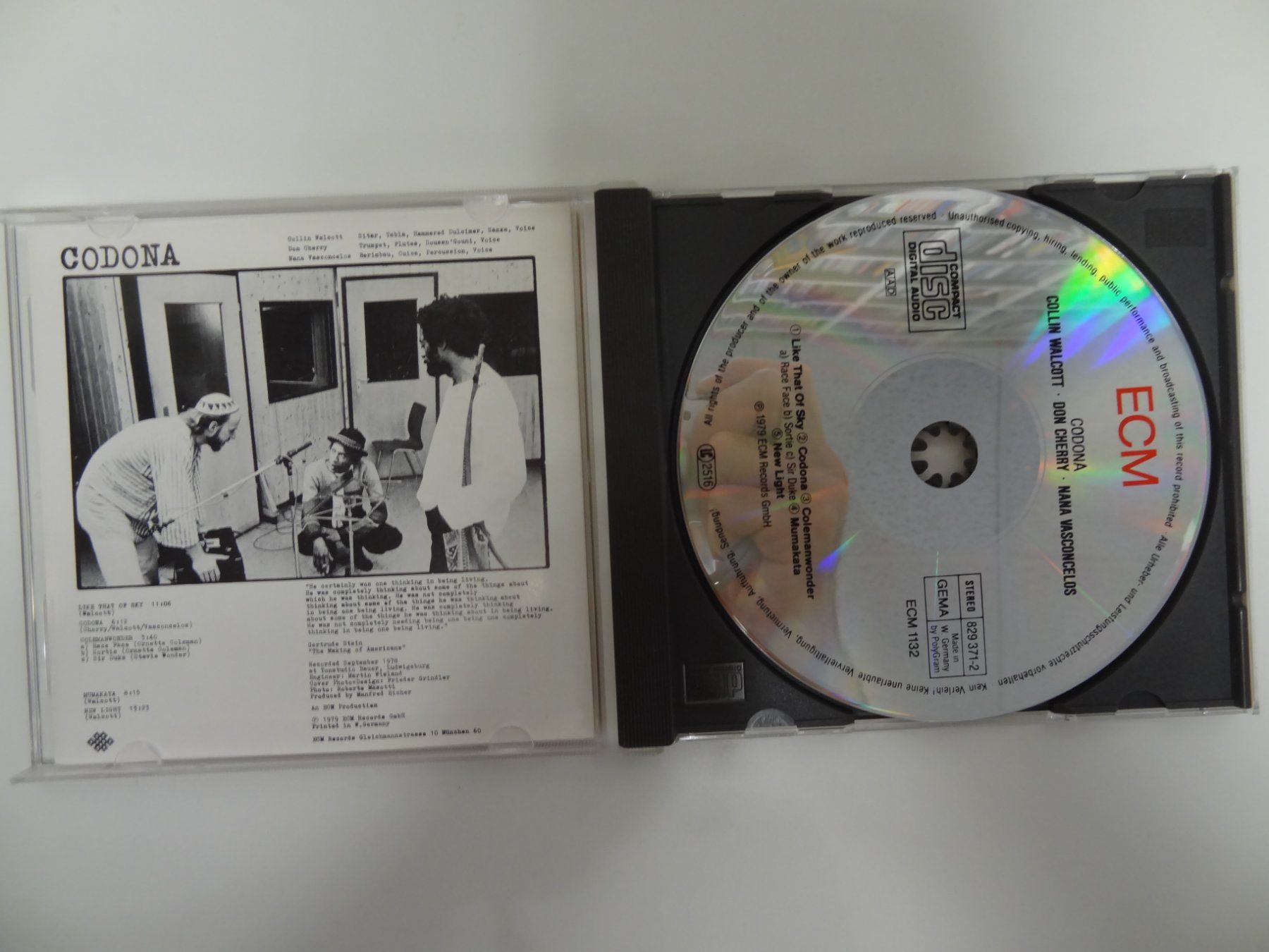 CDs: Collin Walcott, Don Cherry, Nana Vasconcelos - Codona CD – D'occasion à luzern par musicandart 2