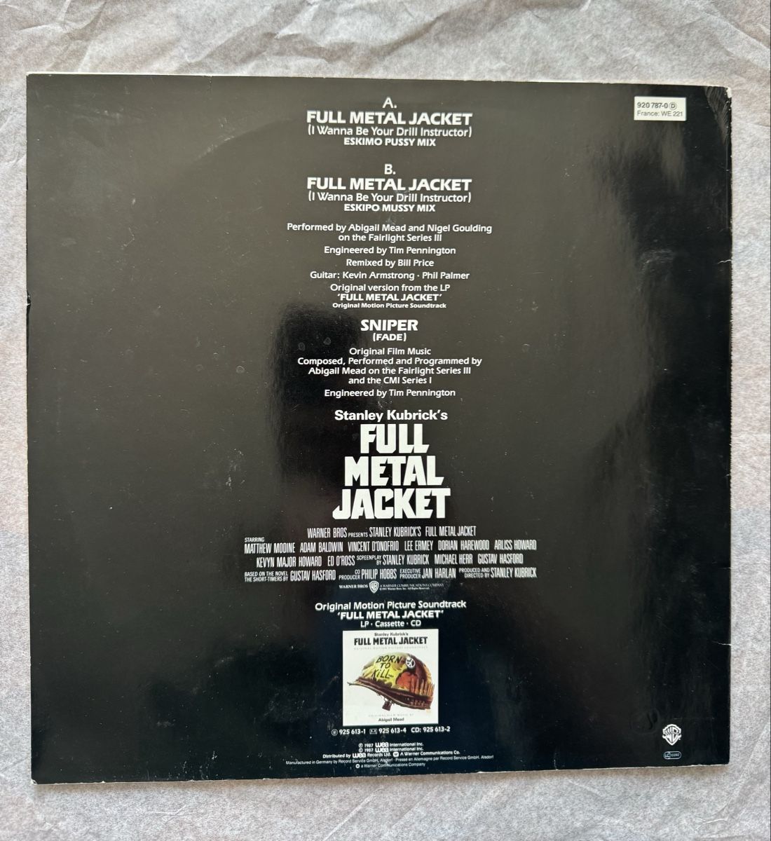 Dischi in vinile: Full Metal Jacket - Filmmusik - LP - 80s – Usato da Rorbas venduto da BlackstarRecords 1