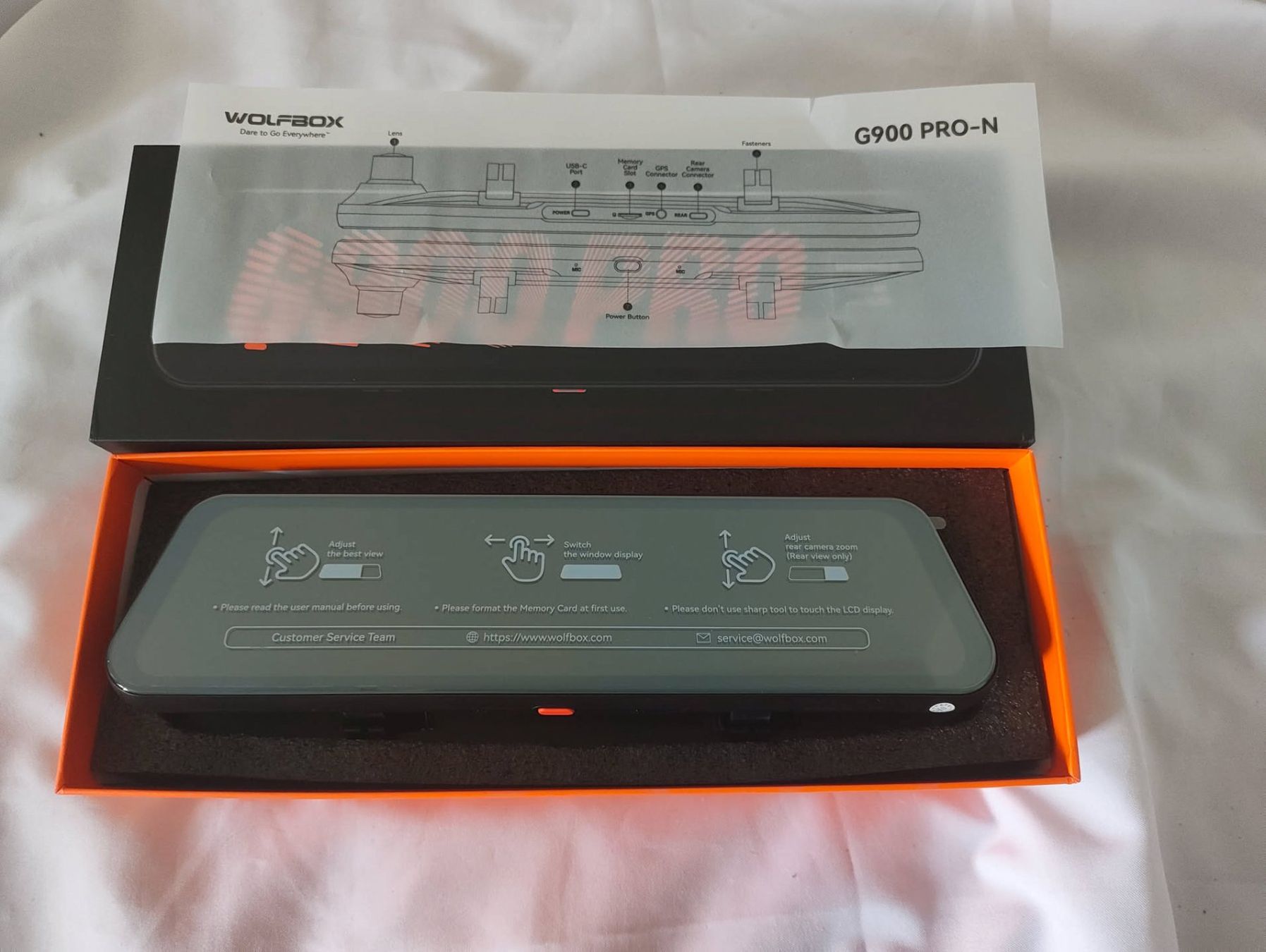 Action Cam: WOLFBOX G900 PRO-N Spiegeldashcam – Neu und originalverpackt aus St.Gallen von becks0815
