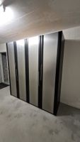Kleiderschrank schwarz silber 4-türig