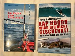 2 Paddelbücher: im Kajak um Südamerika und zum Polarkreis