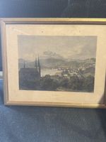 Bild Stadtansicht Luzern gerahmt guter Zustand