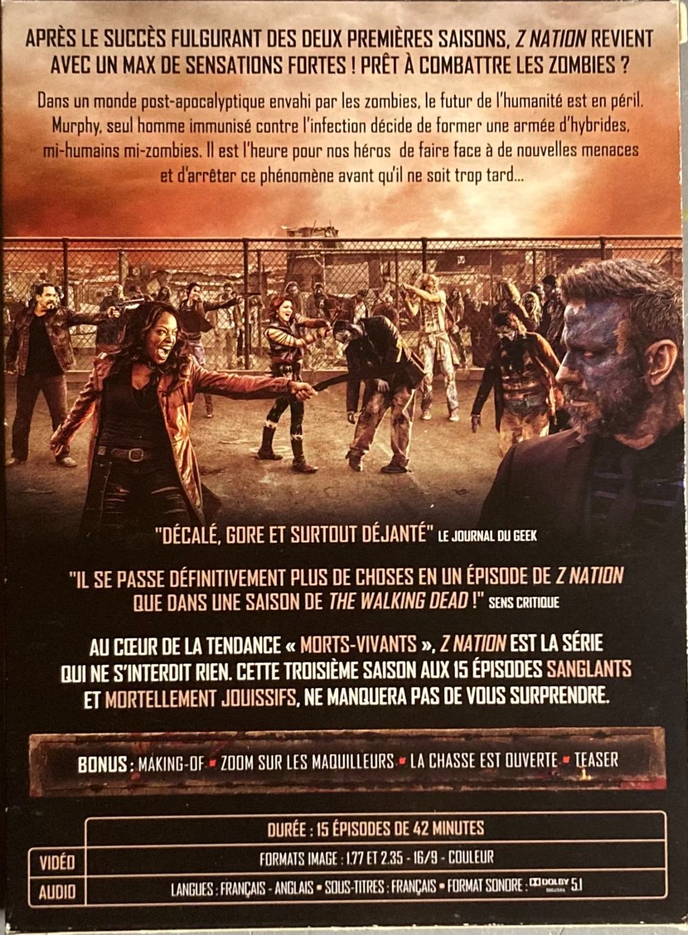 Tutti i DVDs: Z NATION (SAISON 3) – Usato da Poliez-Pittet venduto da Newtown-Records 1