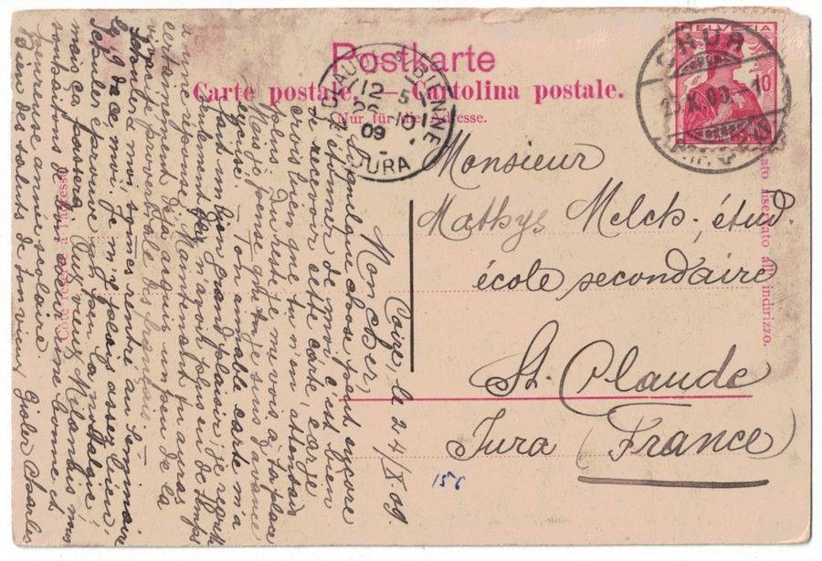 Ansichtskarten: Chur, gelaufen 1909 – Gebraucht aus Frauenfeld von POML 1