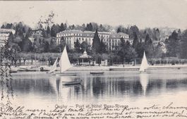 Ouchy - Port et Hôtel Beau-Rivage  1903