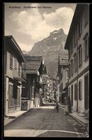 AK Engelberg, Strassenpartie mit Hahnen