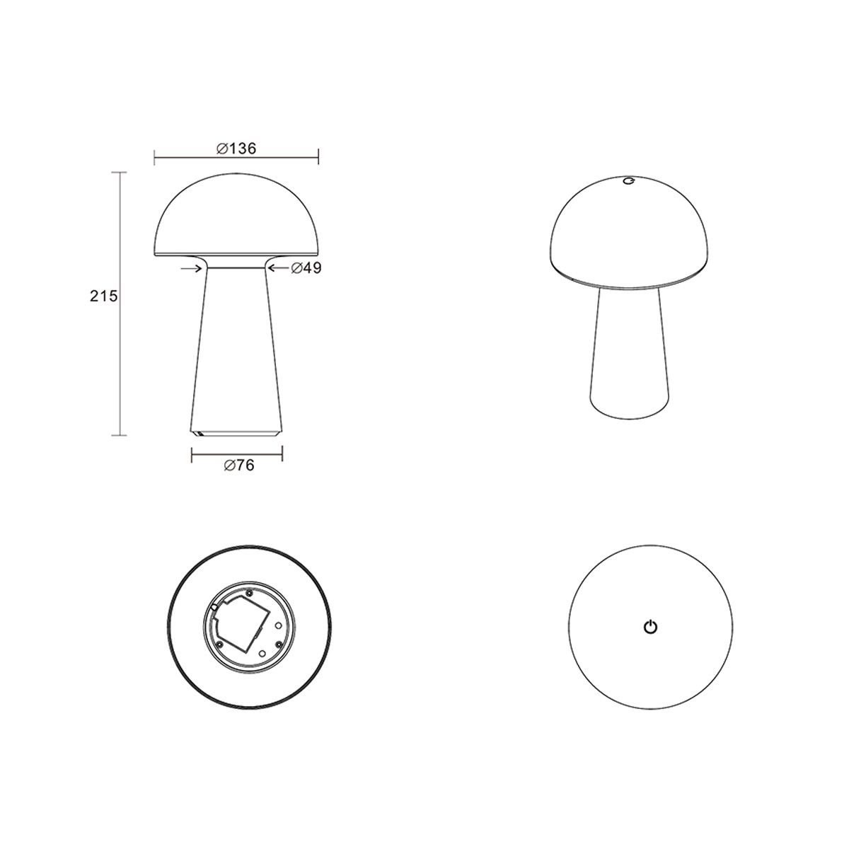 Lampade: LED Aussen Tischleuchte, 21 cm Höhe – Nuovo (secondo la descrizione) da Kreuzlingen venduto da Smart-Light 9