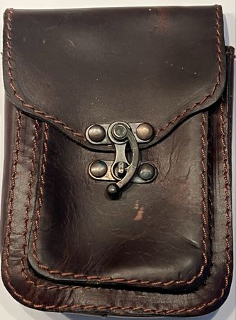 Vintage Leder Gürteltasche Echtleder Handarbeit Historischer