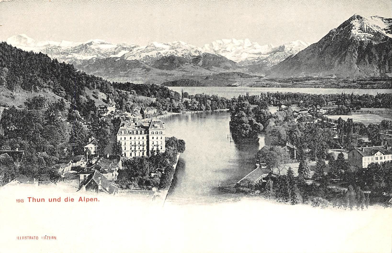 Cartoline postali: 2x Thun, Thunersee mit Niesen – Usato da Ottikon b.Kemptth. venduto da Neptun1974 2