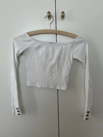 Weisses off shoulder Croptop