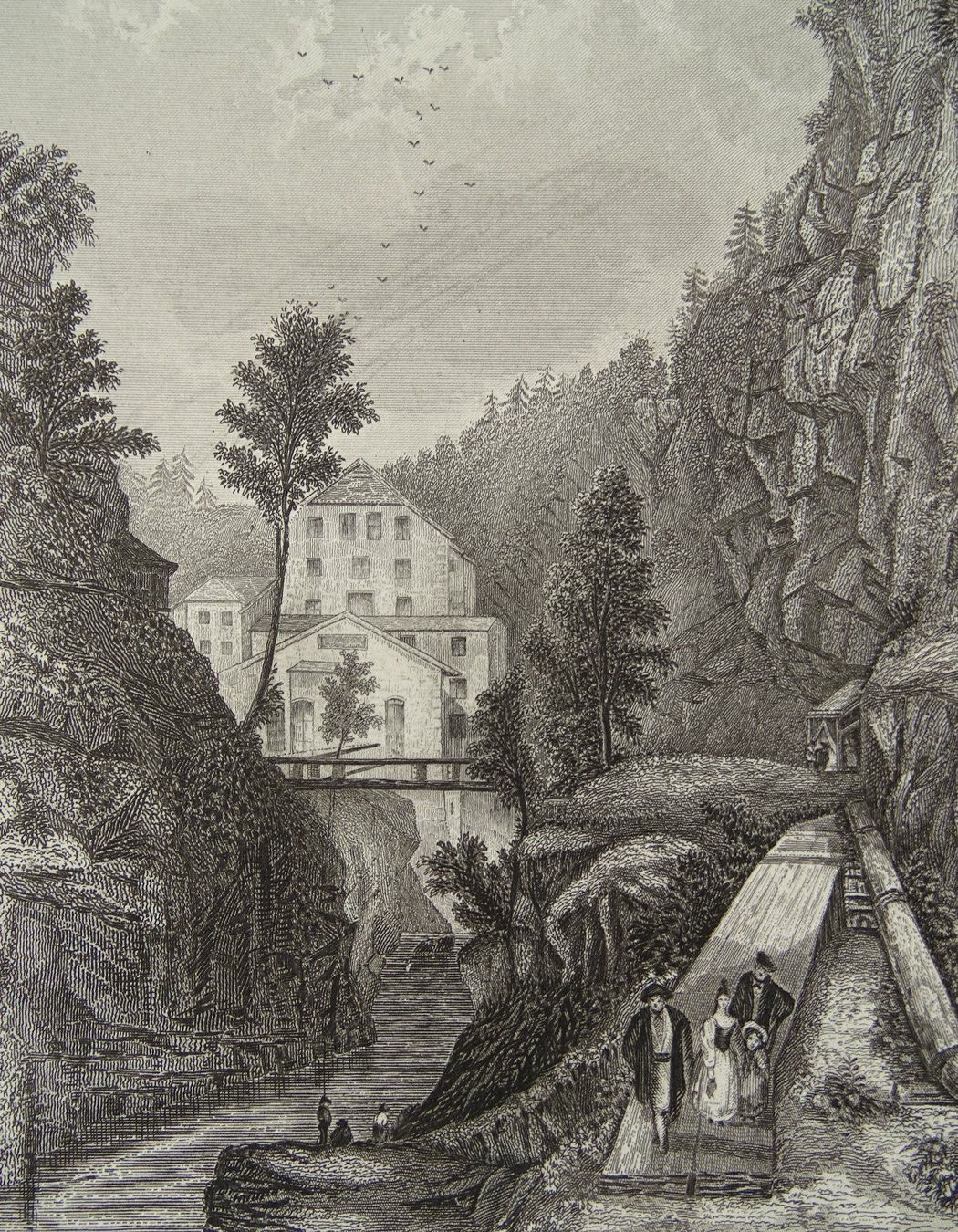 Incisioni: PFÄFERS "PFEFFERS", STAHLSTICH UM 1850 – Usato da Grüningen venduto da Kartensammler 2