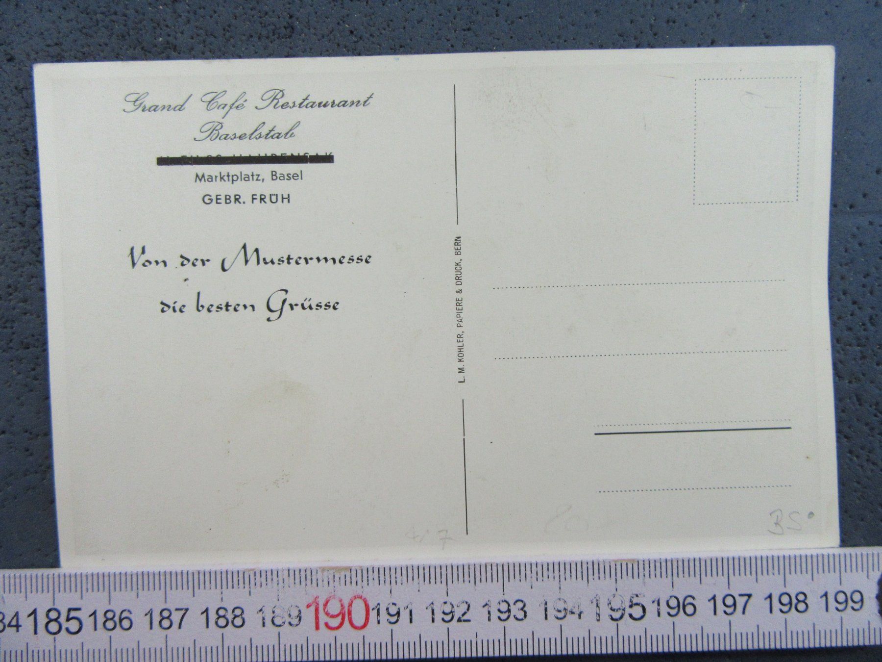 Cartoline postali: BASEL MARKTPLATZ RESTAURANT BASELSTAB FELDASCHLÖSSCHEN – Usato da Ettingen venduto da Hausi4711 2