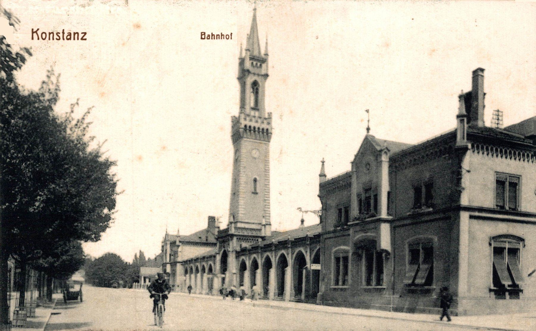 Cartoline postali: Konstanz. Bahnhof – Usato da Bronschhofen venduto da Astore