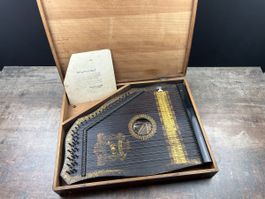 Alte Zither im Kasten Vintage Instrument!