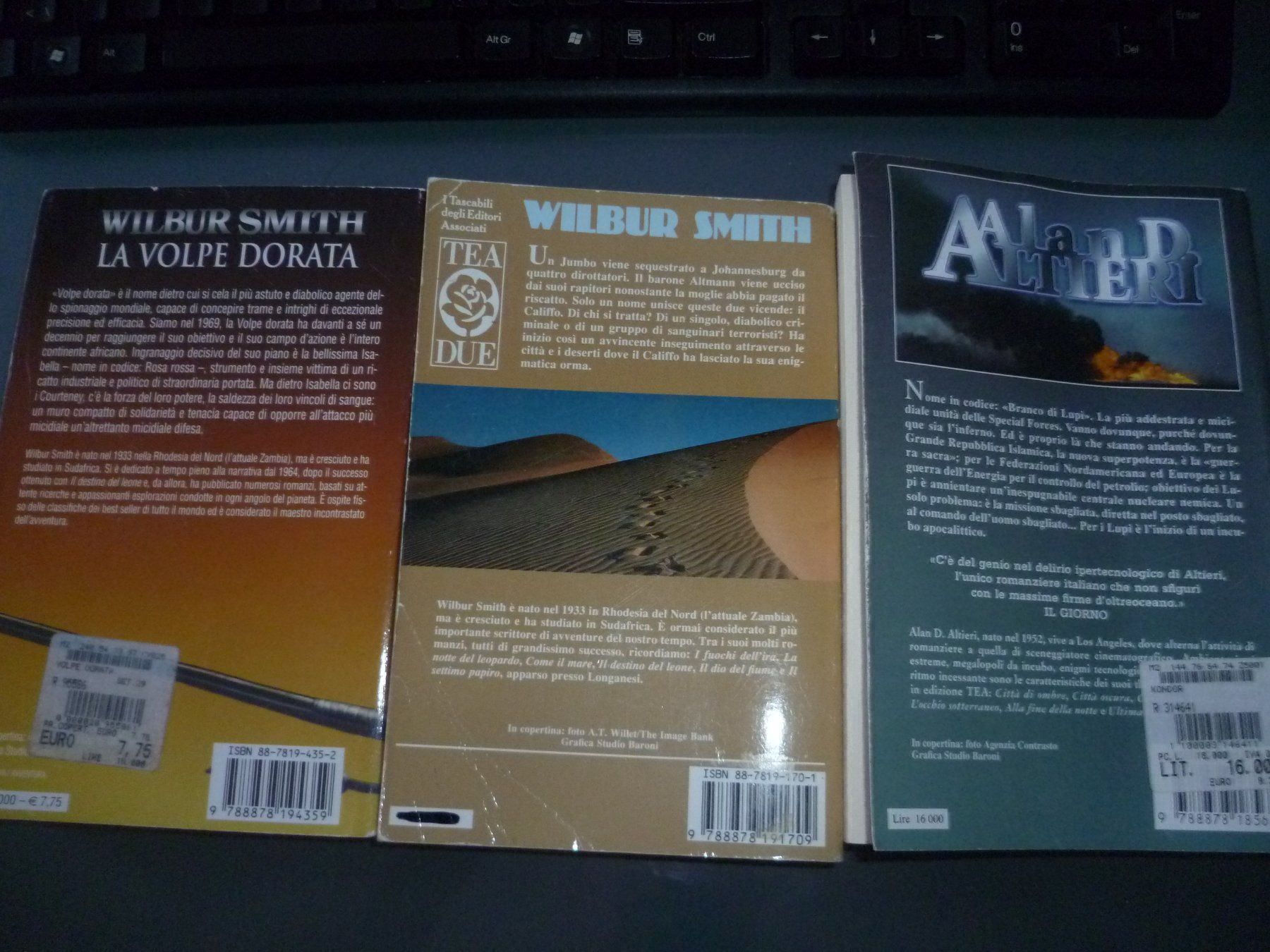 Libri: 3 Libri in italiano wilbur smith altieri – Usato da Zeiningen venduto da elcanaja 1