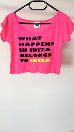 Damen T-Shirt pink "Ibiza" Grösse M