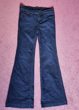 Flared-Jeans/Jeans mit Schlag marineblau, Gr. 40