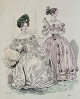 🟡antiker Stich mit Mode aus vergangenen Zeiten 1837