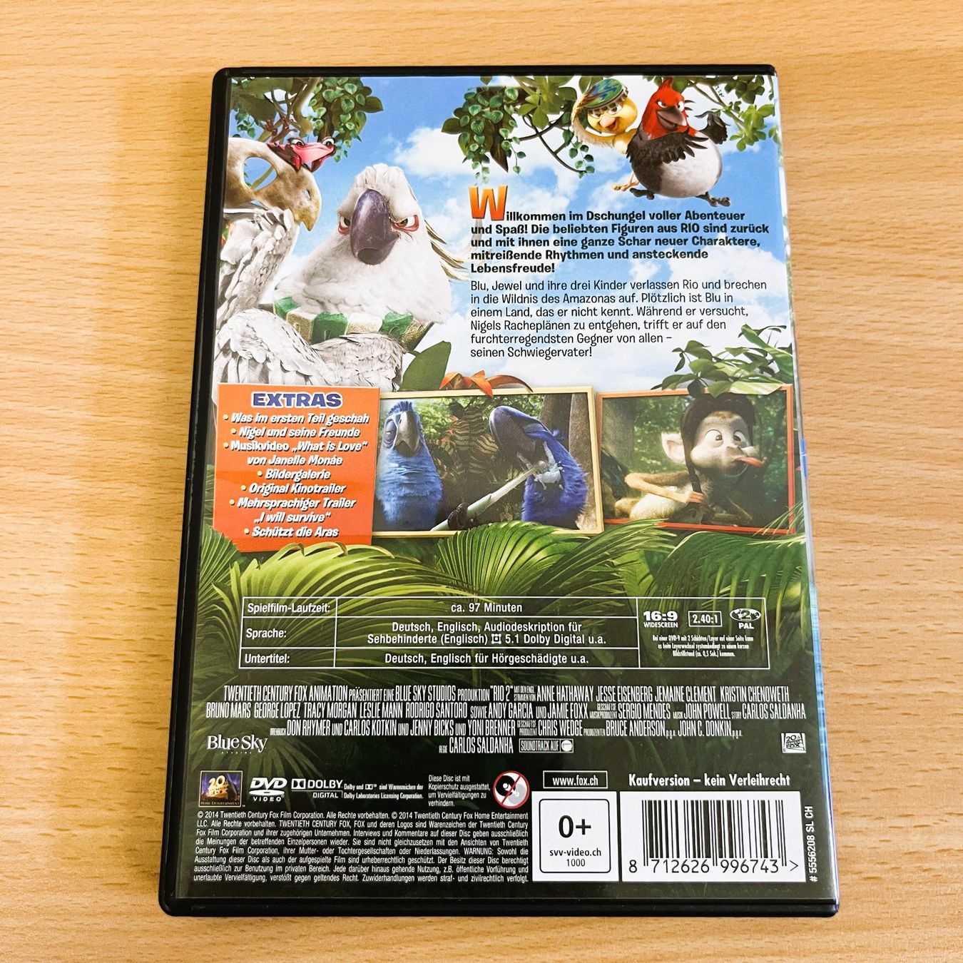 Tutti i DVDs: DVD - Rio 2 - Dschungelfieber – Usato da Amlikon-Bissegg venduto da allerlei-versand 2