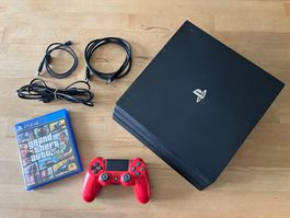 Sony PS4 PRO Konsole inklusive Zubehör und GTA V
