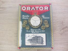 Taschenuhr ORATOR Précision Militäroptik mit Box um 1935