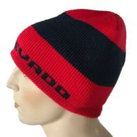 Mütze Skimütze rot mit schwarz VALLE NEVADO Vintage 1980s