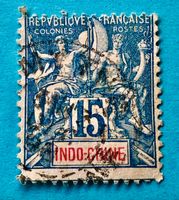 BRIEFMARKEN AUS  Indochina Schifffahrt und Handel GESTEMPELT
