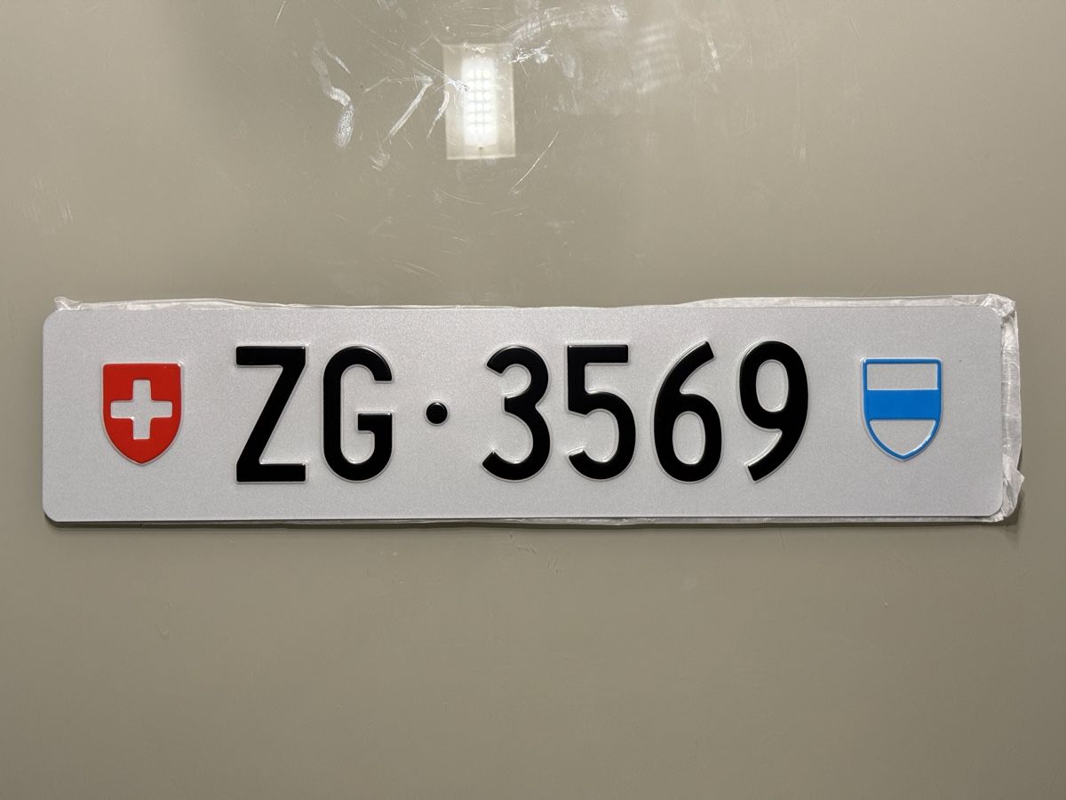 Insegne: ZG 3569 - Kontrollschild – Nuovo (secondo la descrizione) da altstätten venduto da techart 1