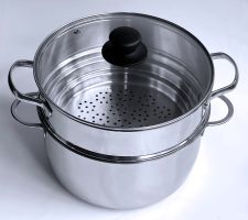 KOCHTOPF + Dampfeinsatz + Deckel*SET*ca. 4L*****