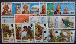 Solomon Islands British Lot mit alten Werten VII