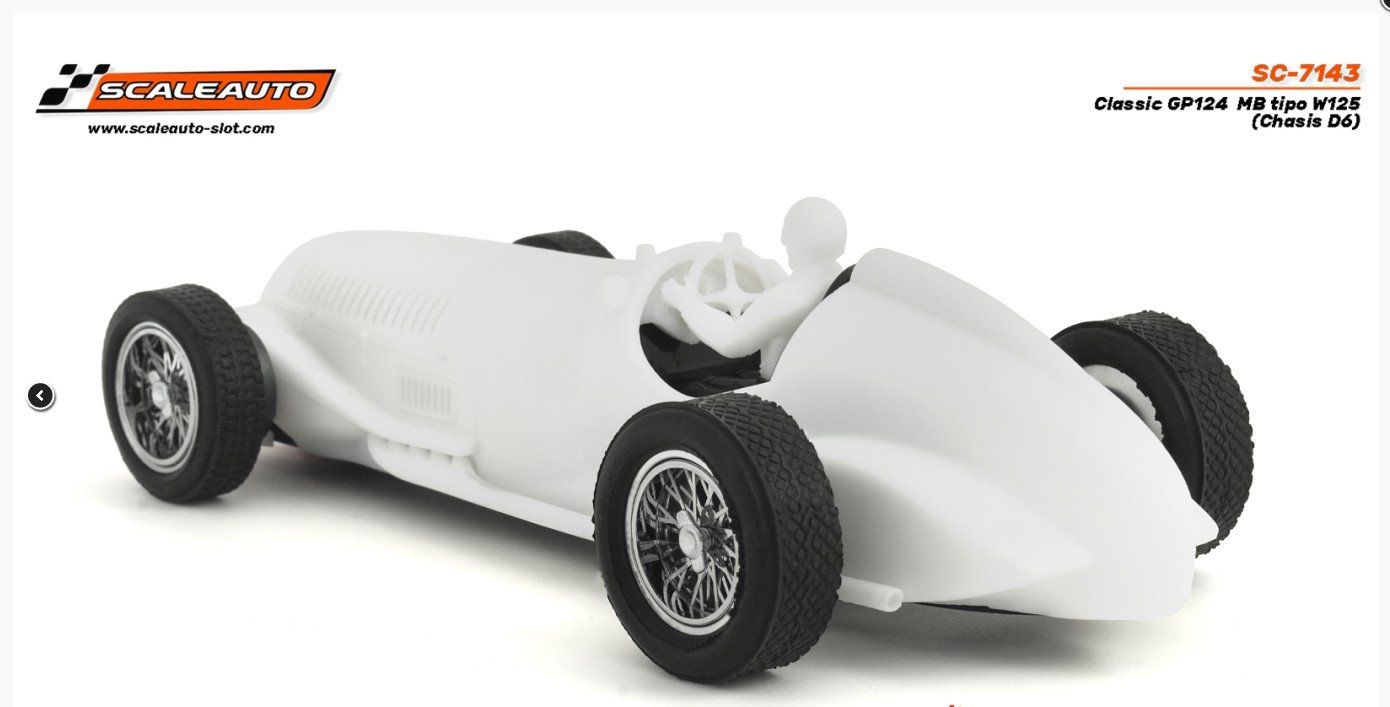 Piste: SC-7143 Scaleauto 1/24, MB W125, Bausatz 'White Kit', – Nuovo e nell'imballaggio originale da Bettlach venduto da Qwert12 3
