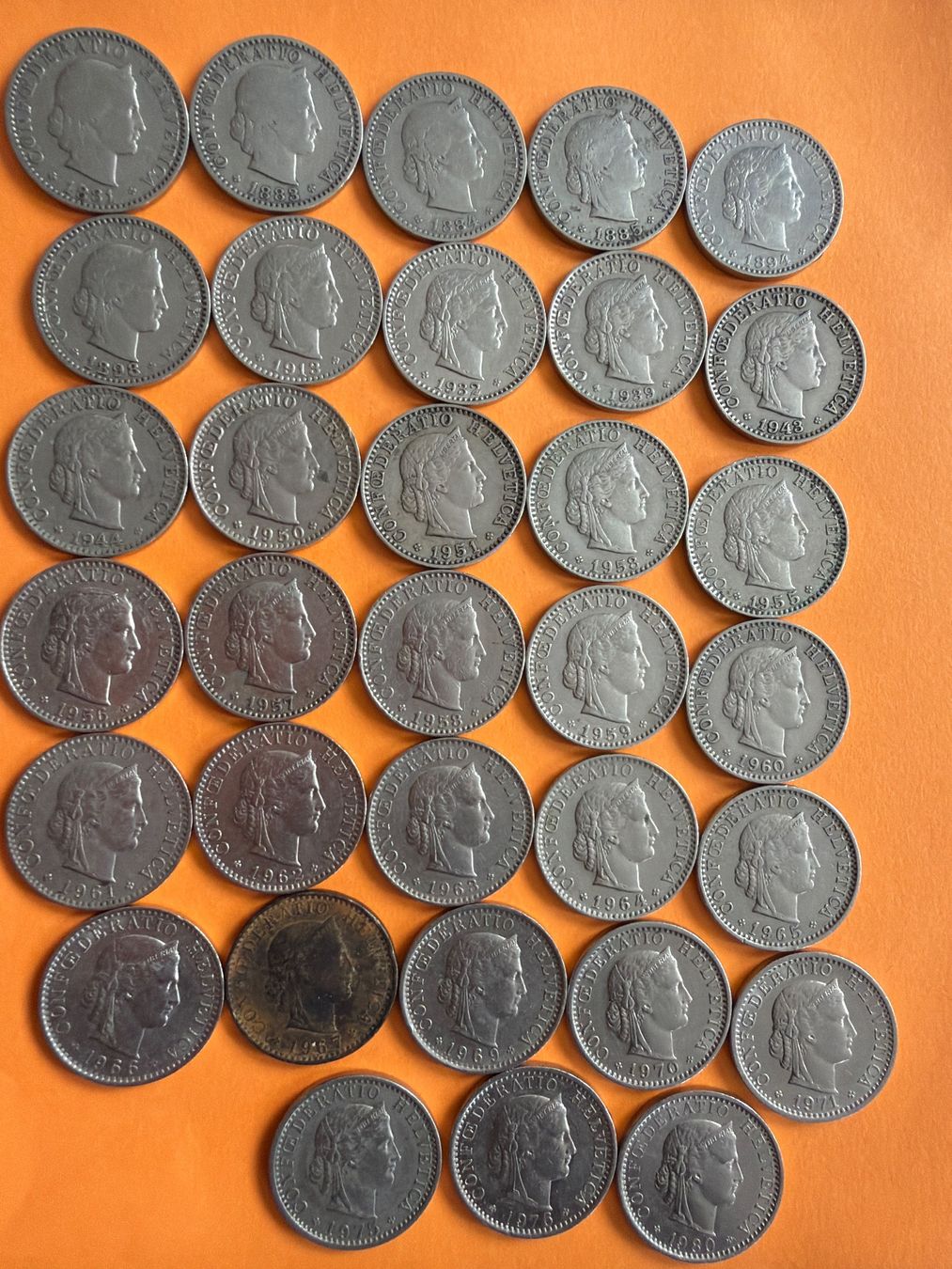 Alle Münzen: 20 Rappen münzen – Gebraucht aus Hittnau von Pat_yl7f 1