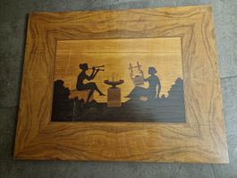 Antikes Intarsien Holzbild (Marqueterie)