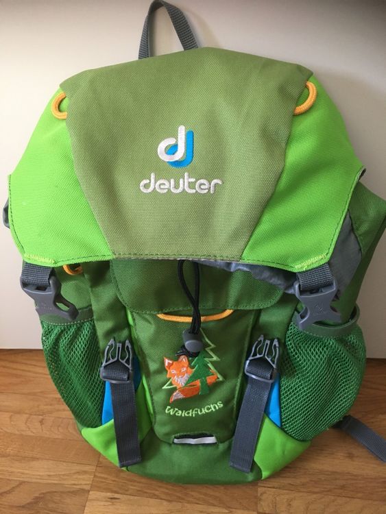 Deuter Rucksack "Waldfuchs" grün inkl. original Sitzmatte Kaufen auf