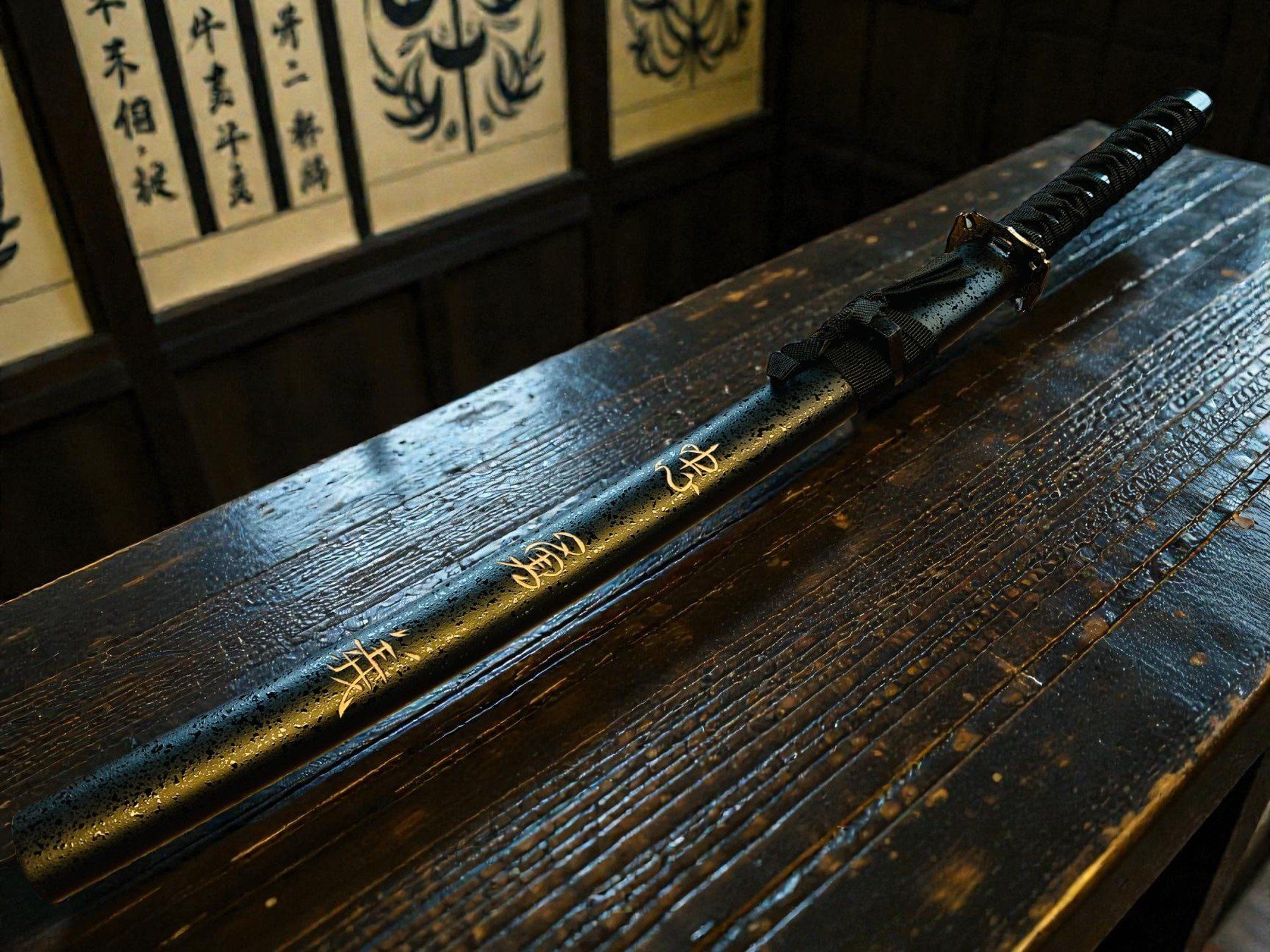 Arte internazionale: Katana Schwert mit Scheide 78cm SCHWARZ L NEU – Nuovo e nell'imballaggio originale da Bergdietikon venduto da shopAgent 2