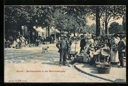 Zürich, Wochenmarkt in der Bahnhofstras