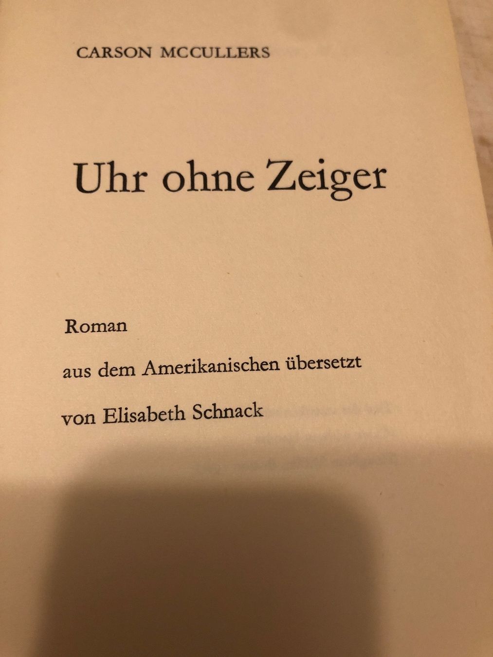 Libri: Carson McCullers - Uhr ohne Zeiger – Usato da Schaffhausen venduto da D-MAC 2
