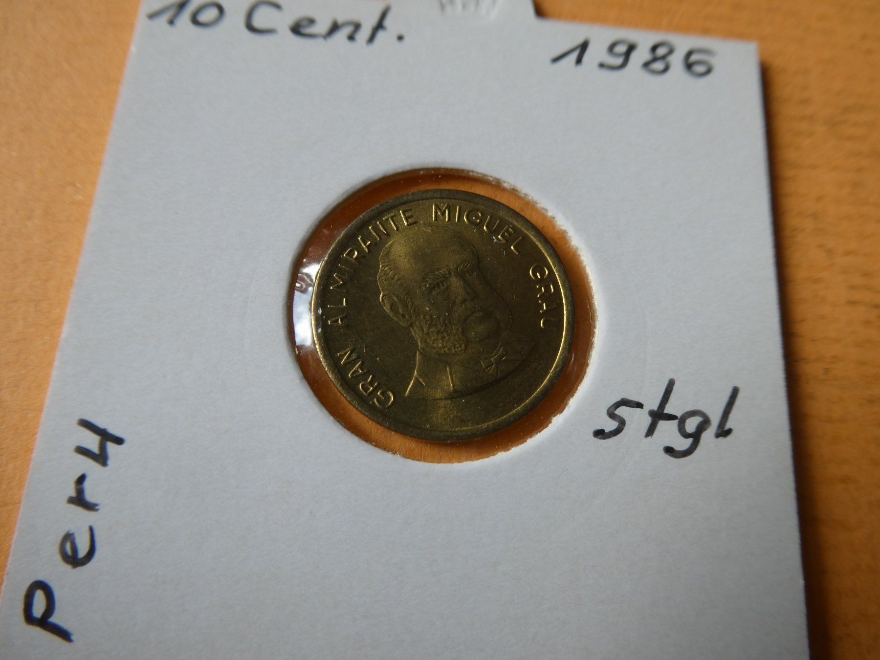 Tutti le monete: Peru 1986, 10 Centavos   stgl – Usato da Hinterforst venduto da Rohusri