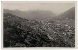 Bellinzona, Veduta generale da Est, circolata 1926