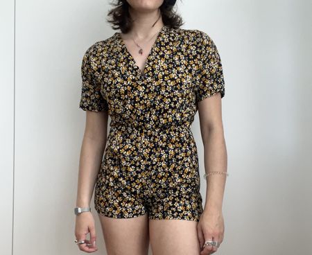Zebra Sommer Romper, Blumenmuster, Grösse XS- ideal!