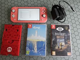 Nintendo Switch Lite Rose avec 2 jeux 