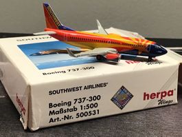 Herpa Wings Boeing 737-300 Southwest 1:500
