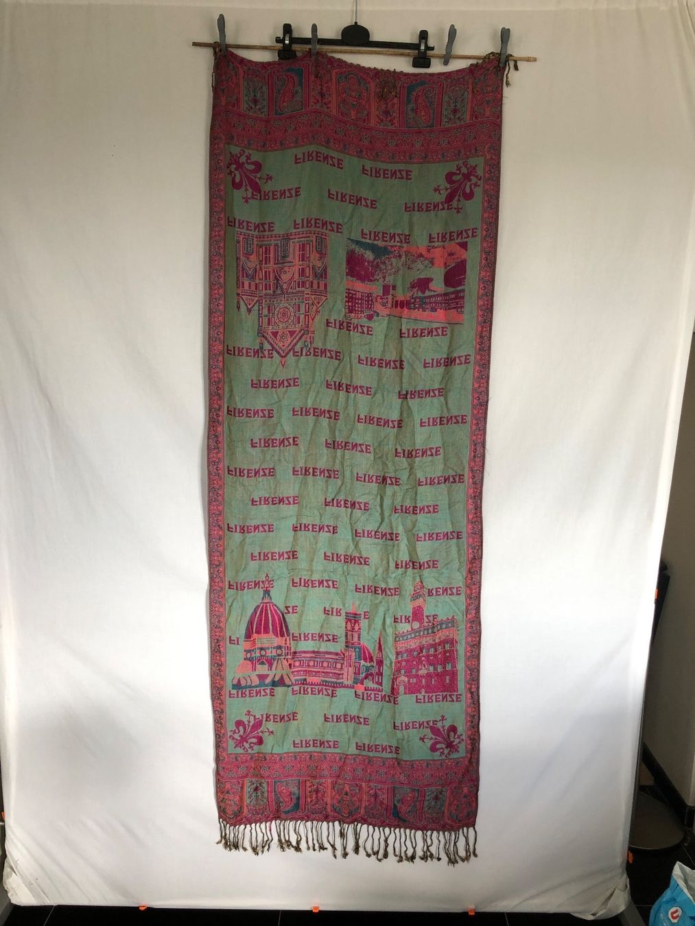 Foulard & Sciarpe: Écharpe oversize Pashmina rose fuchsia et turquoise Firenze – Nuovo (secondo la descrizione) da Coppet venduto da Vanessamode 4